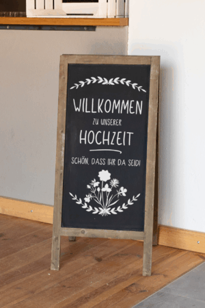 Aufsteller Willkommen Hochzeit