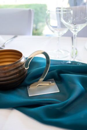 Chiffonstoff Tischläufer Catherine petrol