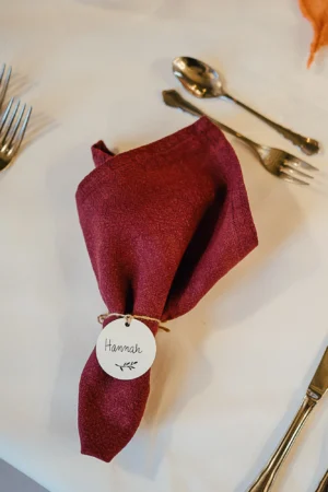 Leinenserviette Lara beere