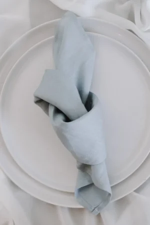 Leinenserviette Leni graublau