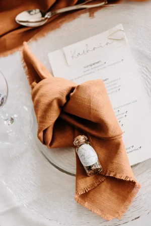 Leinenserviette Lotti terracotta