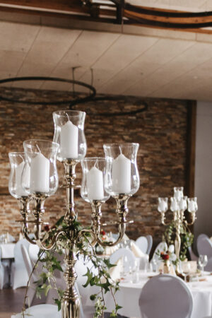 Glas-Aufsatz für Kerzenleuchter Stumpenkerzen